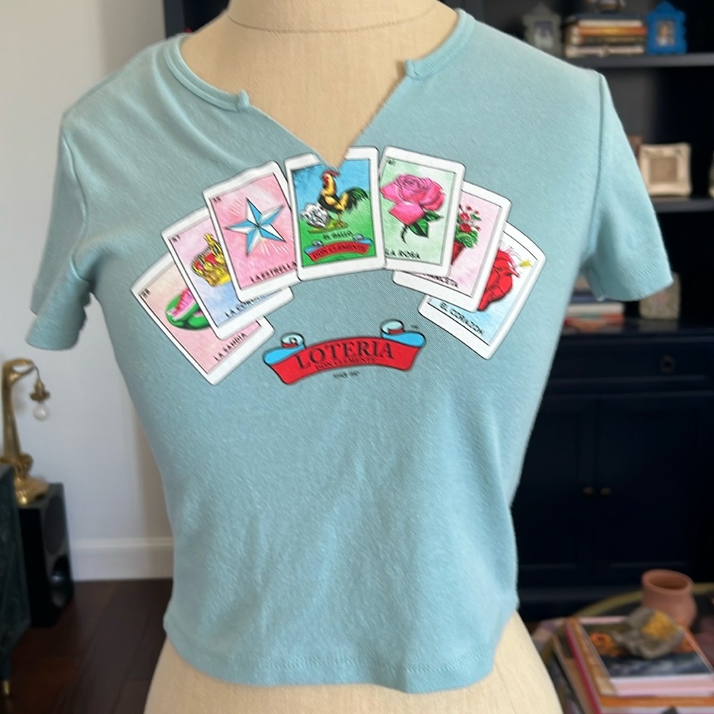 Cute Loteria tee size XS